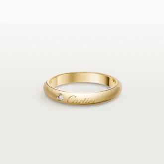 Alianza C De Cartier, 3 mm de ancho, 1 diamante