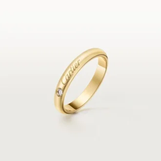 Alianza C De Cartier, 3 mm de ancho, 1 diamante