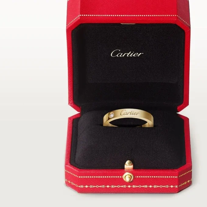 Alianza C De Cartier, 3 mm de ancho, 1 diamante