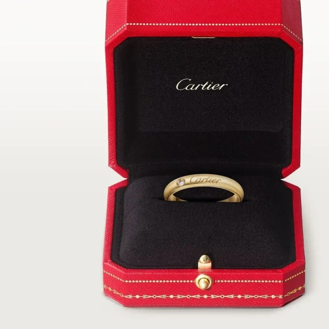 Alianza C De Cartier, 3 mm de ancho, 1 diamante