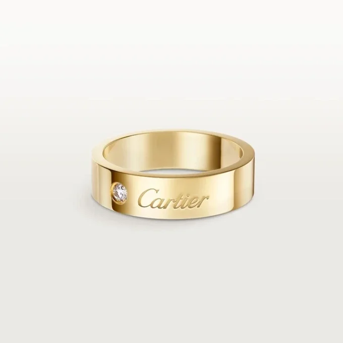 Alianza C De Cartier, 5 mm de ancho, 1 diamante
