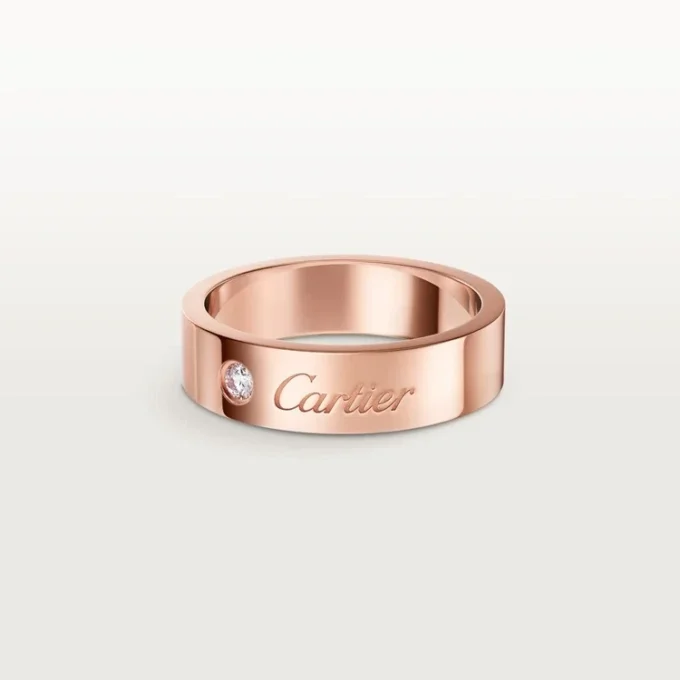 Alianza C De Cartier, 5 mm de ancho, 1 diamante