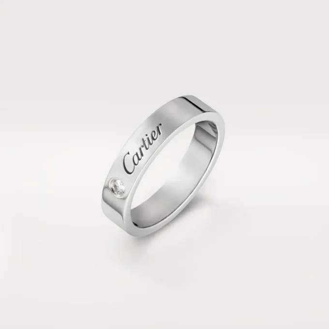 Alianza C de Cartier – Platino, diamantes – Cartier