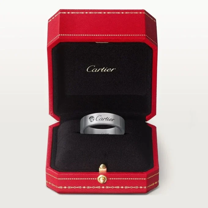 Alianza C de Cartier – Platino, diamantes – Cartier