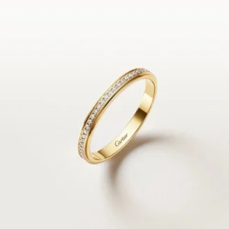 Alianza Cartier D’amour, 2,3 mm de ancho, pavé