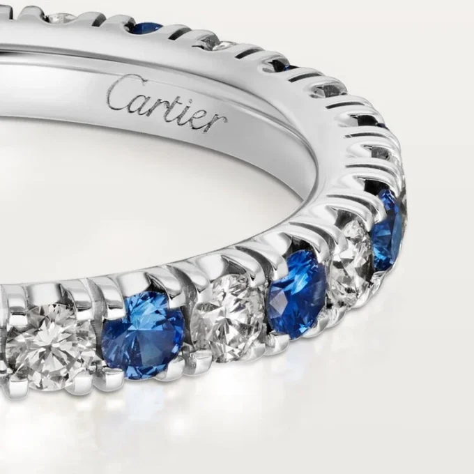Alianza Etincelle De Cartier – Platino, zafiros, diamantes – Cartier