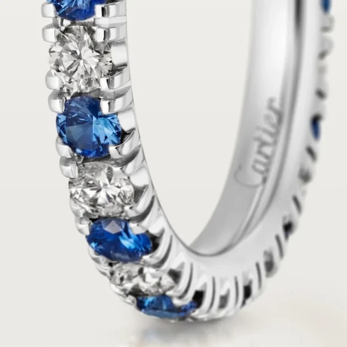 Alianza Etincelle De Cartier – Platino, zafiros, diamantes – Cartier