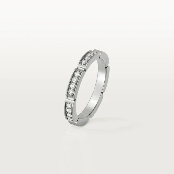 Alianza Maillon Panthere – Oro blanco, diamantes – Cartier