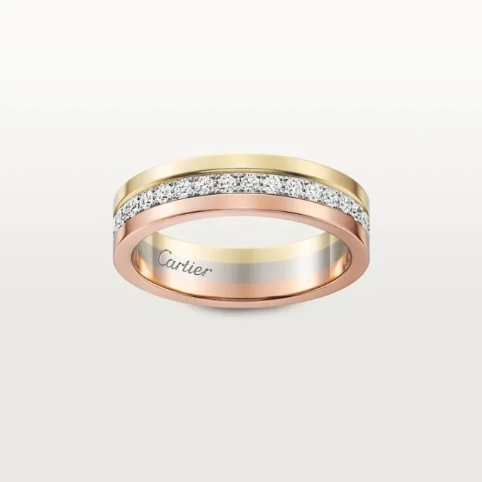 Alianza Vendome Louis Cartier, 4,8 mm de ancho, pavé