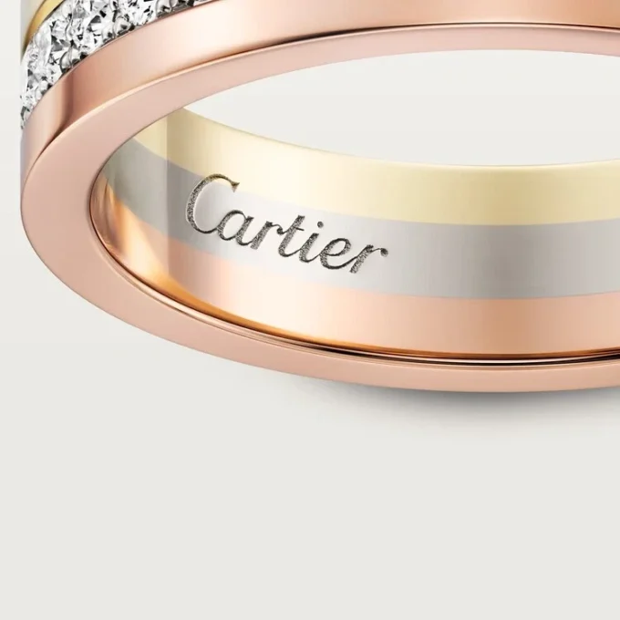 Alianza Vendome Louis Cartier, 4,8 mm de ancho, pavé