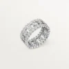 Anillo Broderie De Cartier, triple fila, diamantes