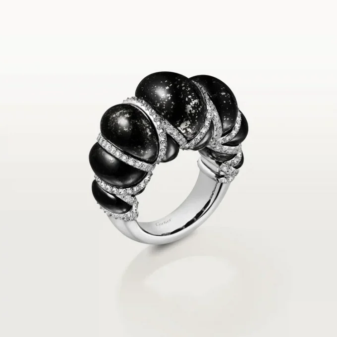 Anillo Cartier Libre Tressage, Metaquartzite, diamantes