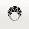 Anillo Cartier Libre Tressage, obsidiana, diamantes