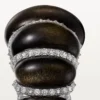Anillo Cartier Libre Tressage, obsidiana, diamantes