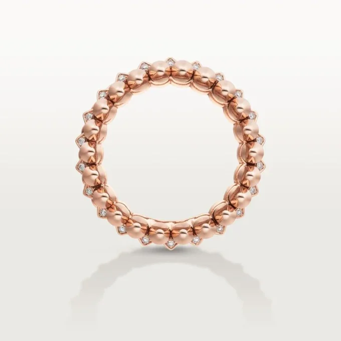 Anillo Clash de Cartier, doble fila, pavé