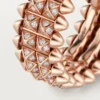 Anillo Clash de Cartier, doble fila, pavé
