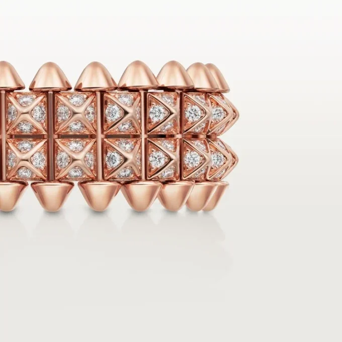 Anillo Clash de Cartier, doble fila, pavé