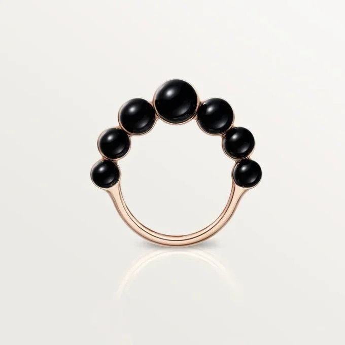 Anillo Clash de Cartier, ónix, modelo extragrande, diamantes