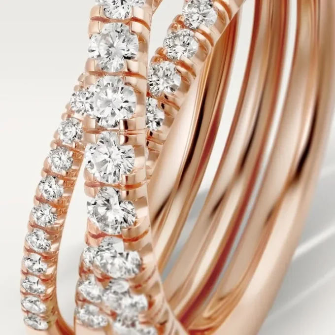 Anillo Etincelle De Cartier – Oro rosa, diamantes – Cartier