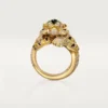 Anillo Faune Et Flore De Cartier, diamantes amarillos, naranjas y marrones, pavé