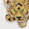 Anillo Faune Et Flore De Cartier, diamantes amarillos, naranjas y marrones, pavé