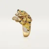Anillo Faune Et Flore De Cartier, diamantes amarillos, naranjas y marrones, pavé