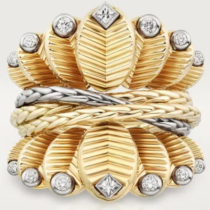 Anillo Grain De Café, diamantes
