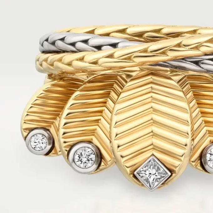 Anillo Grain De Café, diamantes