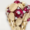 Anillo Grain De Café, rubelita, semipavé