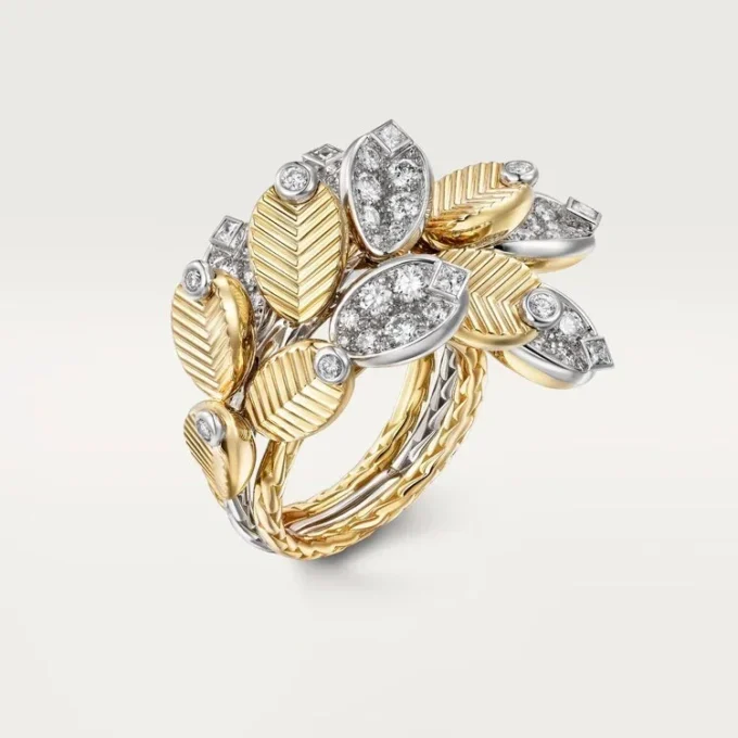 Anillo Grain De Café, semipavé
