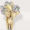 Anillo Grain De Café, semipavé