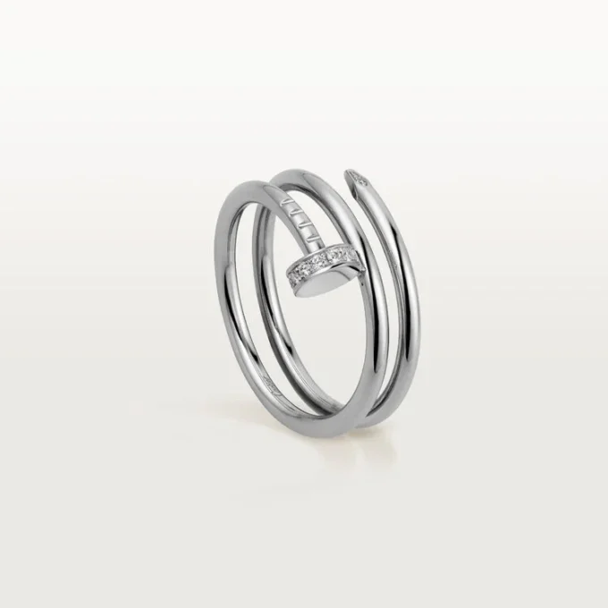 Anillo Juste Un Clou – Oro blanco, diamantes – Cartier