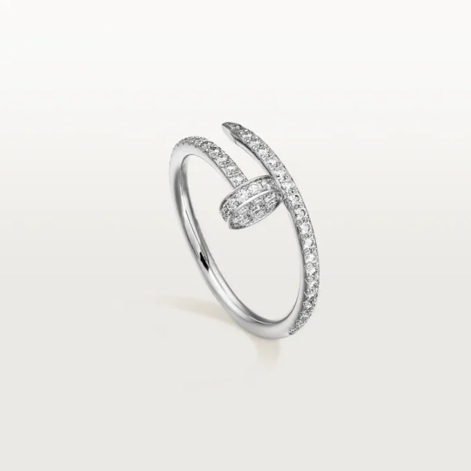Anillo Juste Un Clou – Oro blanco, diamantes – Cartier