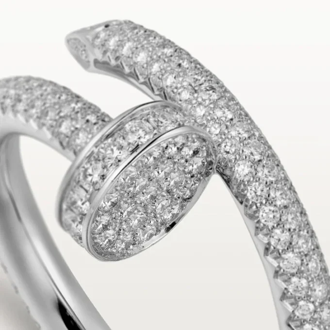 Anillo Juste Un Clou – Oro blanco, diamantes – Cartier