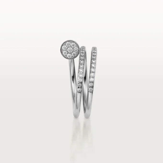 Anillo Juste Un Clou – Oro blanco, diamantes – Cartier