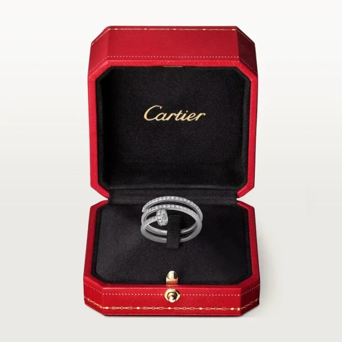 Anillo Juste Un Clou – Oro blanco, diamantes – Cartier