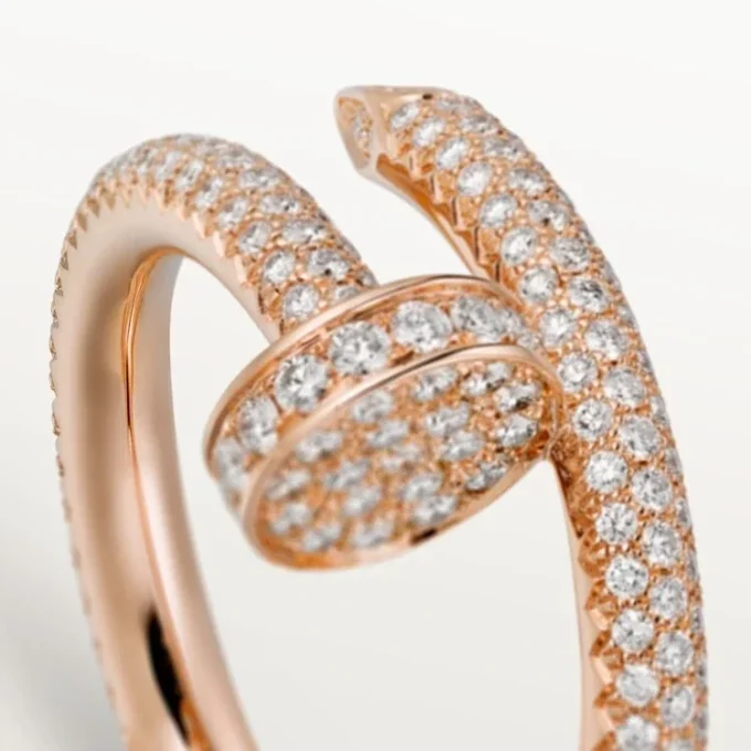 Anillo Juste Un Clou – Oro rosa, diamantes – Cartier
