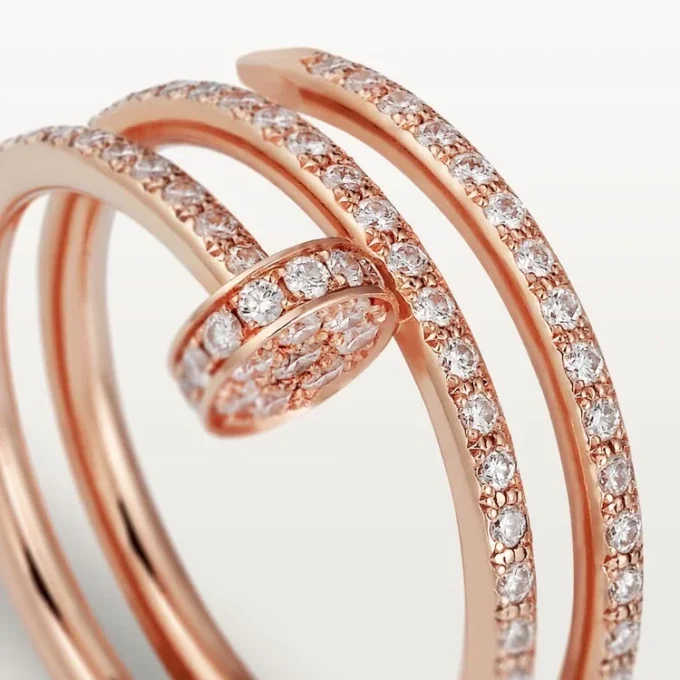 Anillo Juste Un Clou – Oro rosa, diamantes – Cartier