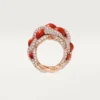 Anillo Libre Tressage de Cartier, coral