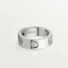 Anillo Love, 3 diamantes – Oro blanco, Diamantes – Cartier Anillo Love, 3 diamantes – Oro blanco, Diamantes – Cartier