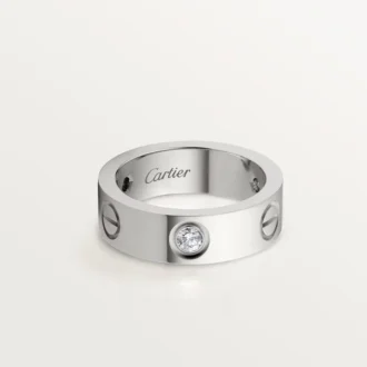 Anillo Love, 3 diamantes – Oro blanco, Diamantes – Cartier