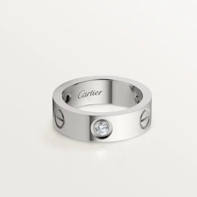 Anillo Love, 3 diamantes – Oro blanco, Diamantes – Cartier Anillo Love, 3 diamantes – Oro blanco, Diamantes – Cartier