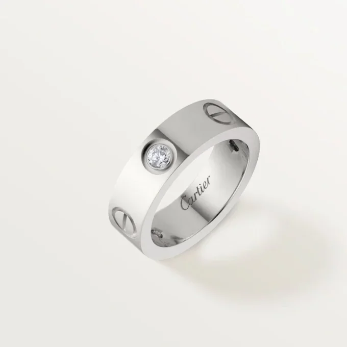 Anillo Love, 3 diamantes – Oro blanco, Diamantes – Cartier Anillo Love, 3 diamantes – Oro blanco, Diamantes – Cartier