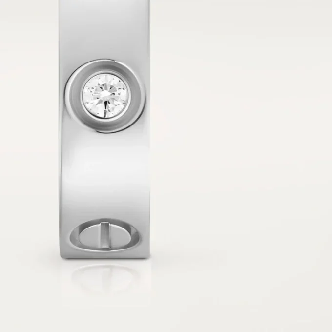 Anillo Love, 3 diamantes – Oro blanco, Diamantes – Cartier Anillo Love, 3 diamantes – Oro blanco, Diamantes – Cartier