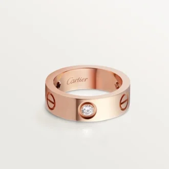 Anillo Love, 3 diamantes – Oro rosa, Diamantes – Cartier