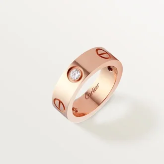 Anillo Love, 3 diamantes – Oro rosa, Diamantes – Cartier