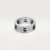 Anillo Love, con pavé de diamantes, cerámica – Oro blanco, cerámica, diamantes – Cartier