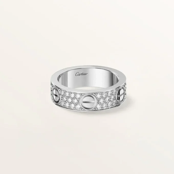 Anillo Love, modelo clásico, pavé