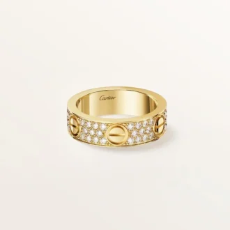 Anillo Love, modelo clásico, pavé