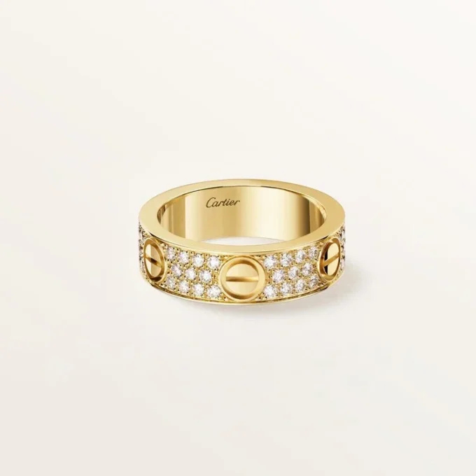 Anillo Love, modelo clásico, pavé